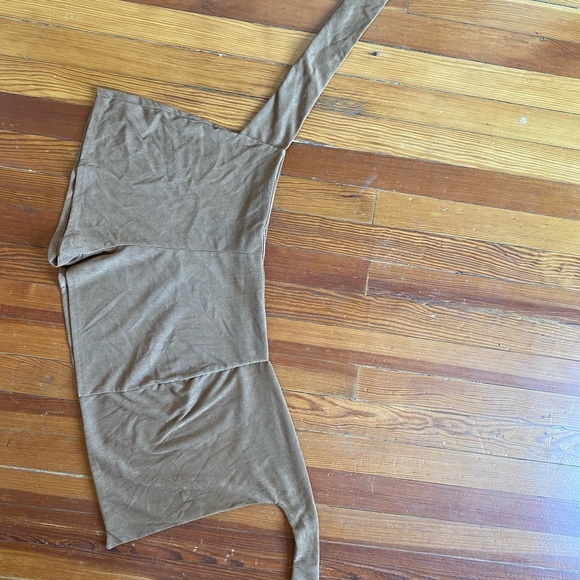 Tan, Ribbed, Textured Skort - Picture 3 of 3